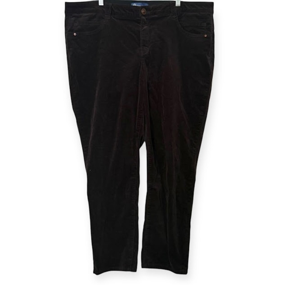 Democracy‎ Ab Technology "Ab"solution Brown Corduroy Straight Pants Plus 22W